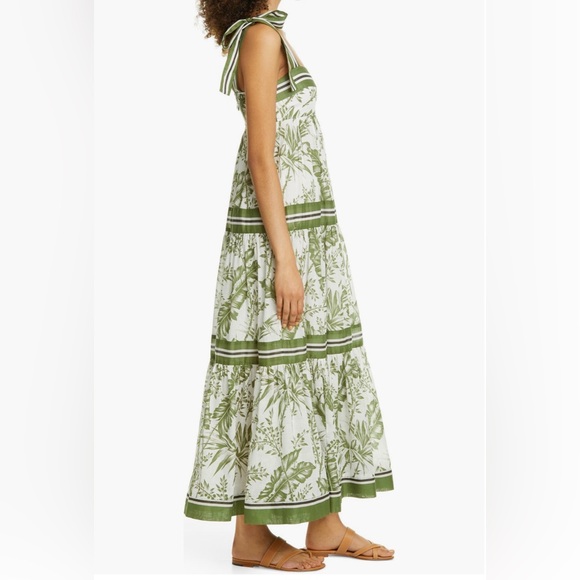 Zimmermann Green Stripe Cotton Sundress - Picture 2 of 8